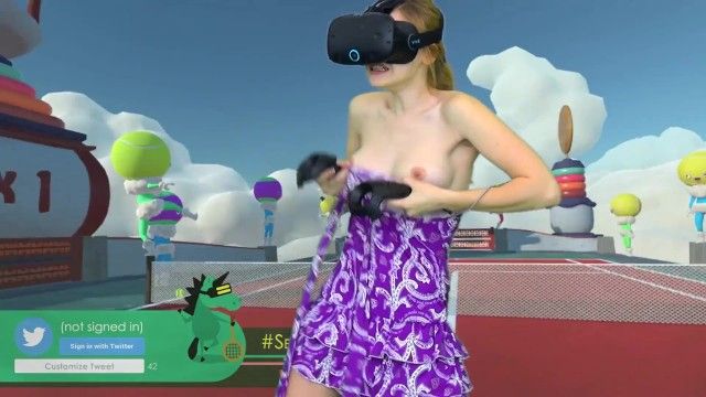 Legal age teenager play in tennis vr whoppers oops